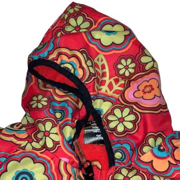 Outside Baby Infant Bunting Snowsuit Pink Floral Zipperd Size 9-18 months - Picture 5 of 5